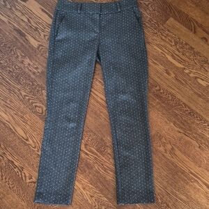 LOFT Dark Gray Textured Skinny Pants